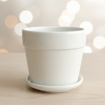 ceramic small white pots