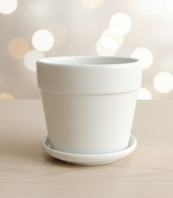 ceramic small white pots
